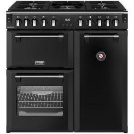 Stoves 444411850 90cm Wide Richmond Dual Fuel Range Cooker in Black