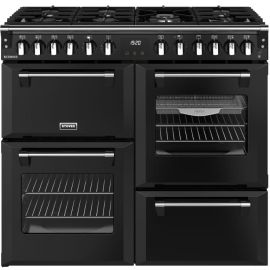 Stoves 444411856 100cm Wide Richmond Dual Fuel Range Cooker in Black