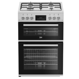 Beko 60cm Double Oven Gas Cooker EDG6231W