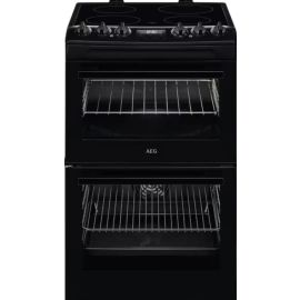 AEG CCX1530ACB - Black Ceramic Electric Cooker with Double Oven - 77/39L Capacity - A Energy Rating
