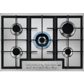 AEG 3000 Series HGX75400SM 75cm Wide 5 Burner Gas Hob - Stainless Steel