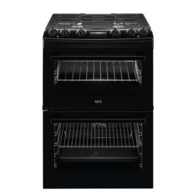 AEG CKX6540ACB Dual Fuel Cooker with Double Oven, Black, A Rated