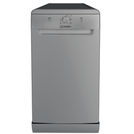 Indesit IN2FE10CS90SUK Slimline Dishwasher, 10 Place Settings, Silver, E Rated