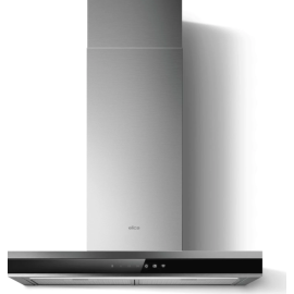Elica ADELE-AT-BSS-90 90cm Wide Chimney Hood - Stainless Steel / Black Glass - A Rated