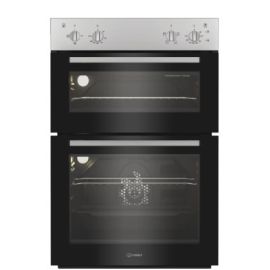Indesit DII 10N S Built In Electric Double Oven - Silver - A/A Rated