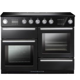 Rangemaster Nexus Steam 110 Induction Charcoal Black with Chrome trim NEX110SOEICB/C