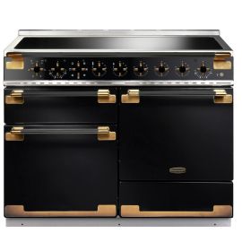 Rangemaster Elise Luxe 110 Induction Black with Black Brass trim ELS110EIGB/BE