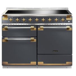 Rangemaster Elise Luxe 110 Induction Slate with Antique Brass trim ELS110EISL/AB