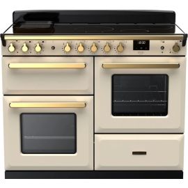 Rangemaster Estel Deluxe ESDLB110EIPPCR-AB1 110cm Wide Induction Range Cooker Pale Cream / Antique Brass