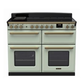 Rangemaster Estel Deluxe ESDLB110EIPMNT/AB1 110cm Induction Range Cooker Mint / Antique Brass,