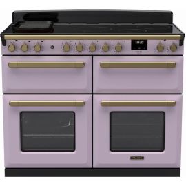 Rangemaster Estel Deluxe ESDLB110EIPHTH-AB1 110cm Wide Induction Range Cooker - Heather / Antique Brass - A Rated