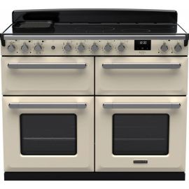 Rangemaster Estel Deluxe ESDLB110EIPPCR-CM1 110cm Wide Induction Range Cooker - Pale Cream / Chrome - A Rated
