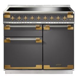 Rangemaster ELS100EISL/AB Elise Luxe 100 Induction Slate with Antique Brass trim