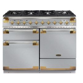 Rangemaster ELS110DFFSS/AB Elise Luxe 110 Dual Fuel Stainless Steel with Antique Brass trim