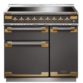 Rangemaster ELS90EISL/AB Elise Luxe 90 Induction Slate with Antique Brass trim
