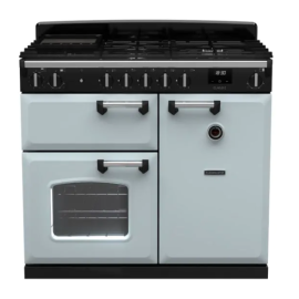 Rangemaster CL100DFPMSB/CM1 Classic 100cm Dual Fuel Range Cooker - Misty Blue