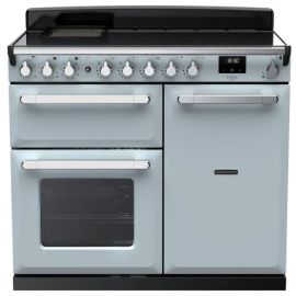 Rangemaster Estel Deluxe ESDL100EIPMSB/CM1 100cm Wide Induction Range Cooker - Misty Blue / Chrome