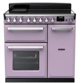Rangemaster Estel Deluxe ESDL90EIPHTH/CM1 90cm Heather Freestanding Induction Range Cooker – Chrome Trim