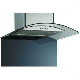 Caple 60cm Glass Splashback In Stainless Steel- MODEL: TSBCURVE600BK