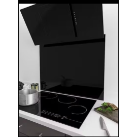 Cata BSB975 90cm Straight Splashback in Black Glass