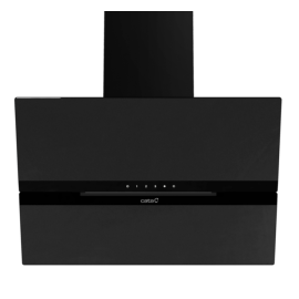 Cata CATAGM60MB - Black 60cm Glass Extractor Hood - Auto-Open Panel - A++ Energy