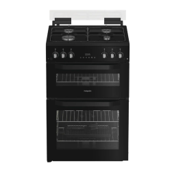 Hotpoint HDG6GDCB1 60cm Gas Double Cooker - Black