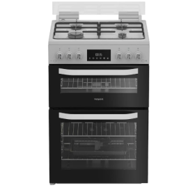 Hotpoint HDG6GDCW - White Gas Double Cooker 