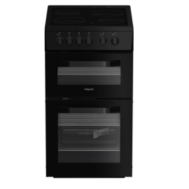 Hotpoint 50cm Freestanding Electric Twin Cavity Cooker Model: HTE5VCB