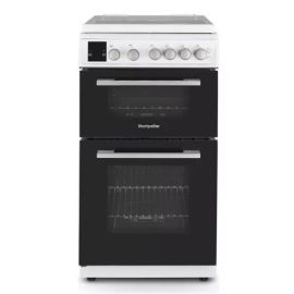 Montpellier MDOG50LW 50 cm Gas Cooker - White & Silver