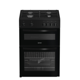 Indesit ITG6GB Gas Cooker with Separate Grill, Black