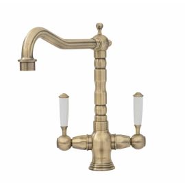Caple Hadley Traditional Dual Lever Tap HAD/AB Tap Antique Brass