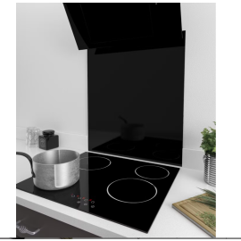Cata BSB675 60cm x 75cm Black Glass Splashback