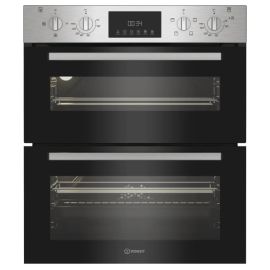 Indesit DUI12DIX Built Under Electric Fan Double Oven - Stainless Steel