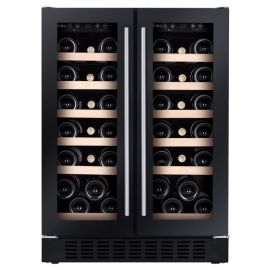 CDA CFWC624BL 60cm Freestanding/under counter double door wine cooler