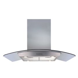 CDA ECPK91SS Curved glass island extractor