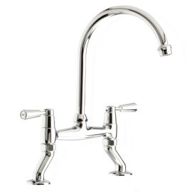 CDA TT56CH Traditional quarter turn bridge mixer tap