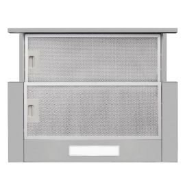 CDA 60cm Telescopic Canopy Cooker Hood - Silver