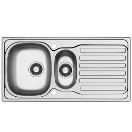 CDA KA22SS Stainless steel one and a half bowl sink