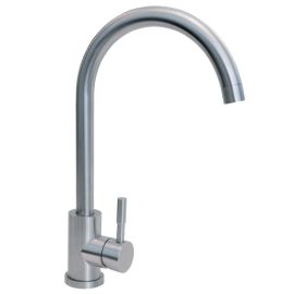 CDA TC31SS Single lever swan neck stainless steel tap
