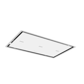 Caple PLASCE921WH 90cm Ceiling Cooker Hood White Glass & Stainless Steel