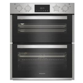 Hotpoint 72cm Built Under Double Fan Oven with Enamel Liners DUH 10D IX