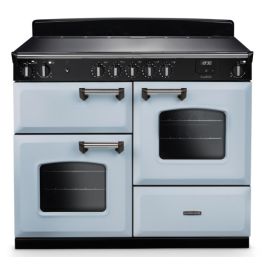 Rangemaster CLO110EIPMSB/CM1 110cm Induction Range Cooker Classic Misty Blue / Chrome, A Rated