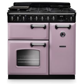 Rangemaster CLDL90DFPHTH/CM1 90cm Dual Fuel Range Cooker Classic Deluxe Heather / Chrome, A Rated