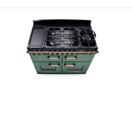 Rangemaster CLDLB110DFPMGR/AB1 - 110cm Dual Fuel Range Cooker - Antique Brass Trim