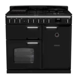 Rangemaster CLDL100DFPGBL/CM1 Classic Deluxe 100cm Dual Fuel Range Cooker - Black
