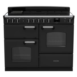 Rangemaster CLDLO110EIPCBL/CM1 110cm Induction Range Cooker Classic Deluxe Charcoal Black / Chrome, A Rated