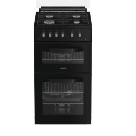Hotpoint 50cm Freestanding Gas Double Cooker HDG5GCB