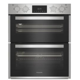 Hotpoint 72cm Built Under Double Fan Oven with Enamel Liners DUH10DIX