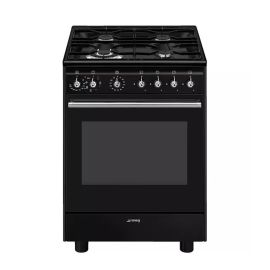 Smeg Concert CX61GMBL 60 cm Dual Fuel Cooker - Black
