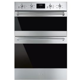 Smeg Classic Built-In Double Oven, Stainless steel Thermo-ventilated DOSF6300X